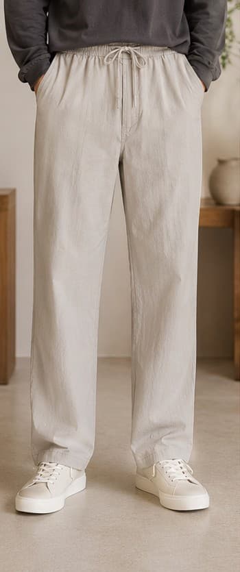 Ecru Linen Pants