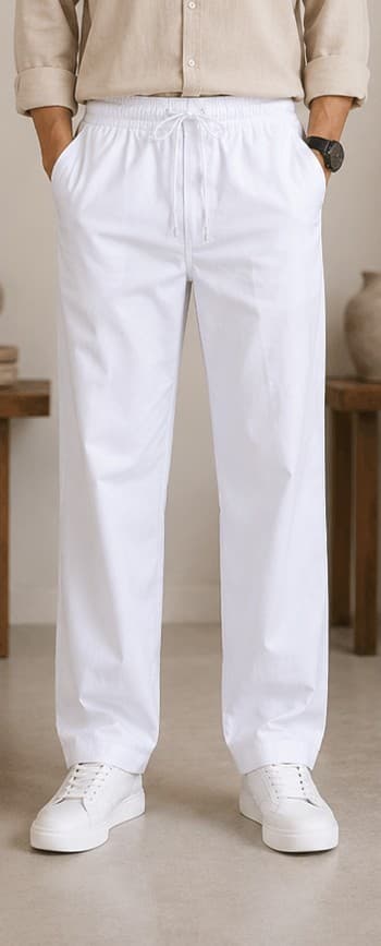 White Linen Pant